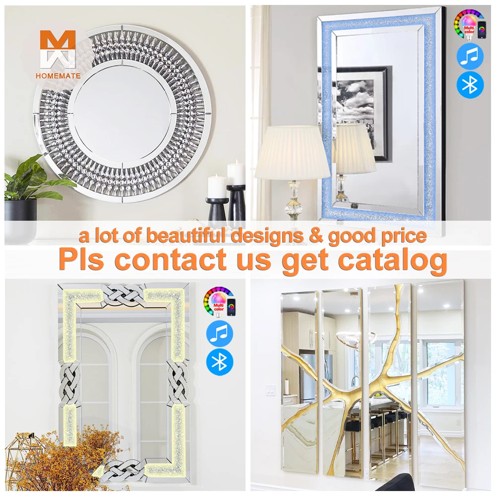 Hot Competitive Mirrored Cube Side Tables with Crushed Diamond