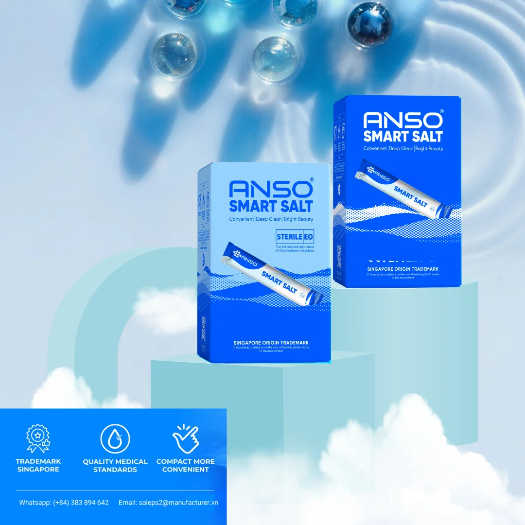 New Product Wholesale 4.5g Natural Mouthwash Saline Packets Standard Version ANSO Salt Medical Salt Manufacturer