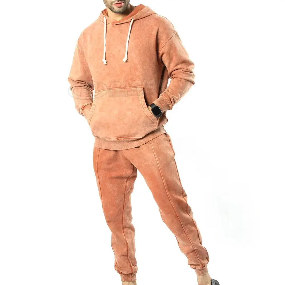 Casual Wear Lightweight Acid Wash Tracksuits Custom Logo Design Acid Wash Tracksuits For Sale