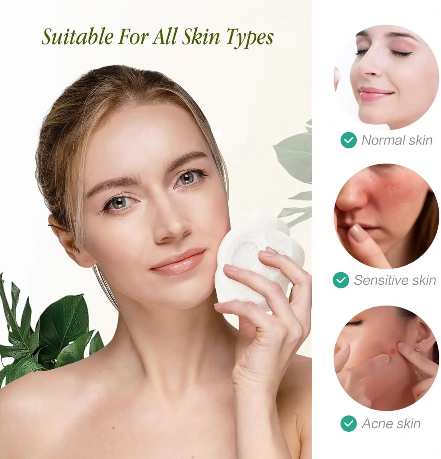 Various Specifications Aloe Vera Konjac Sponge Low Price