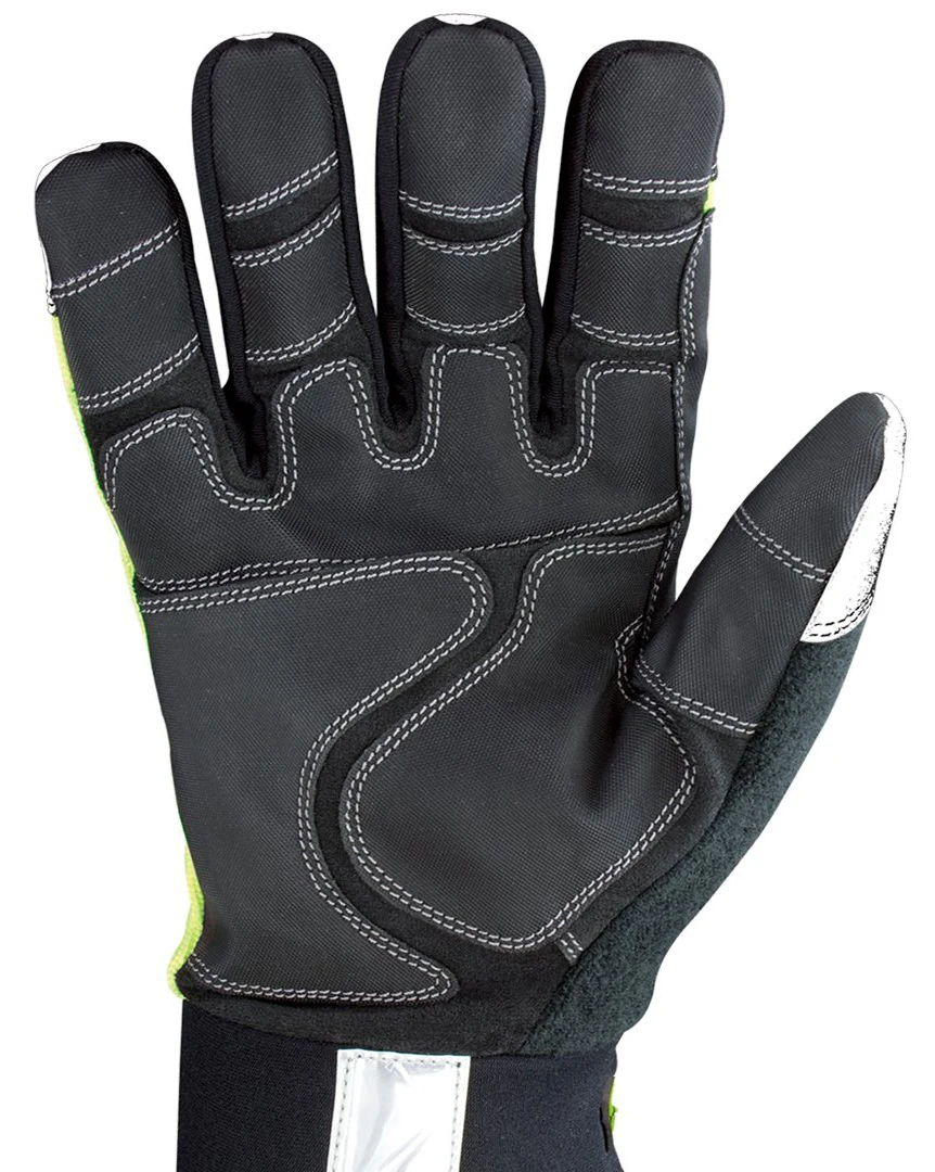 2022 Reflective Coating Winter Gloves Waterproof With Non Slip Finger and Thumb Grip Gloves Synthetic Leather 1938-OEM
