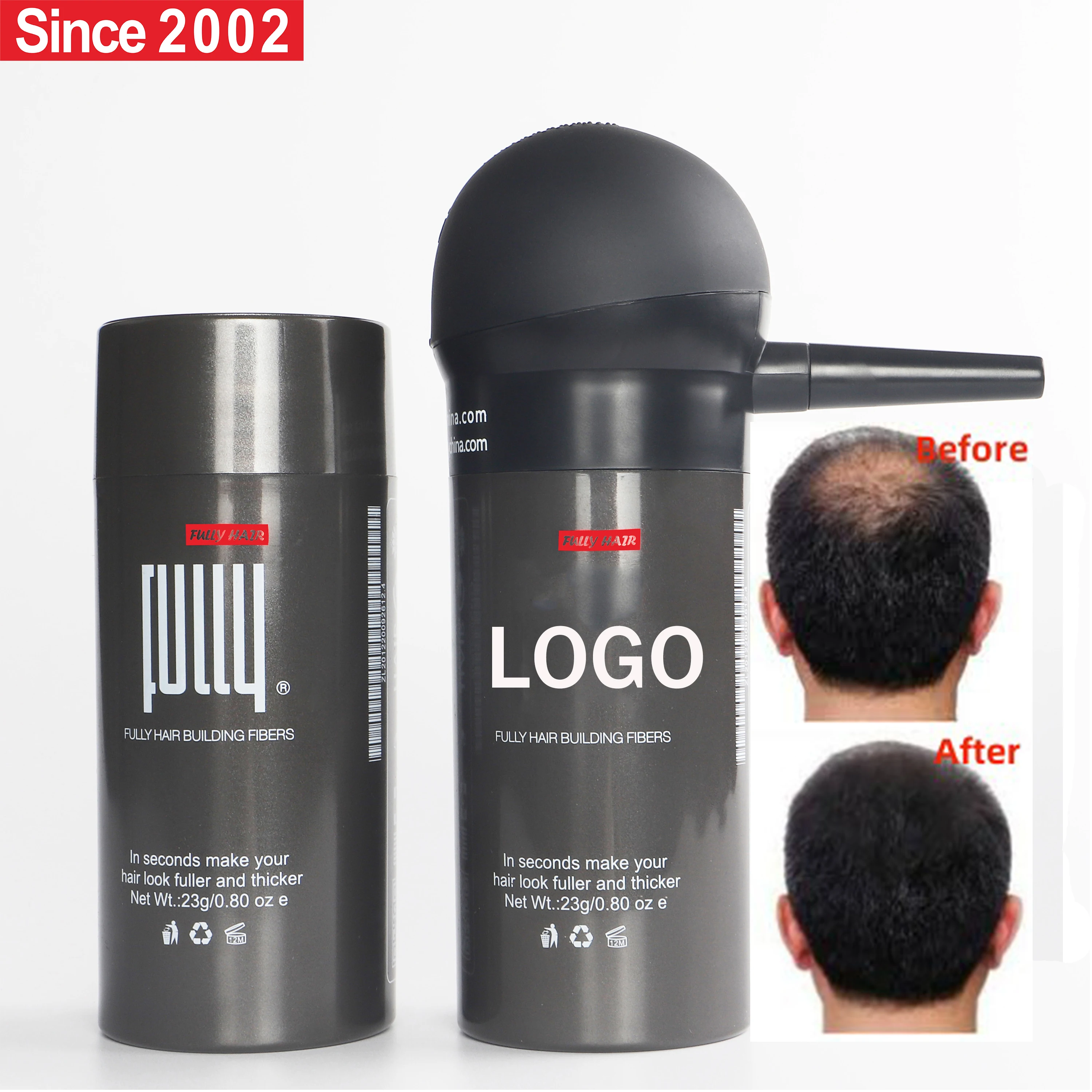 Factory Price OEM Wholesale Hair Loss Treatment FULLY 2nd Generation Hair Building Fibre Powder