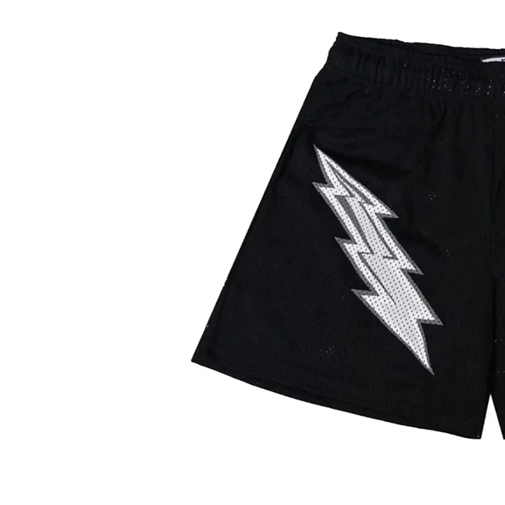 Shorts White Black Skyline Bolt Cyber Unisex Shorts