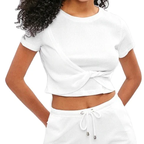 Customize Women Workout Skin Friendly Loose Fit Tee Gym Cropped Fitness Tops Short Sleeve Seamless Athletic Yoga T-Shirts