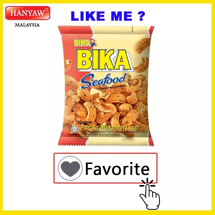[Malaysia] Fast Shipping + Halal Certified Bika Seafood Flavoured Crackers ( 10 pcs x 6 Bags x 70g / Ctn )