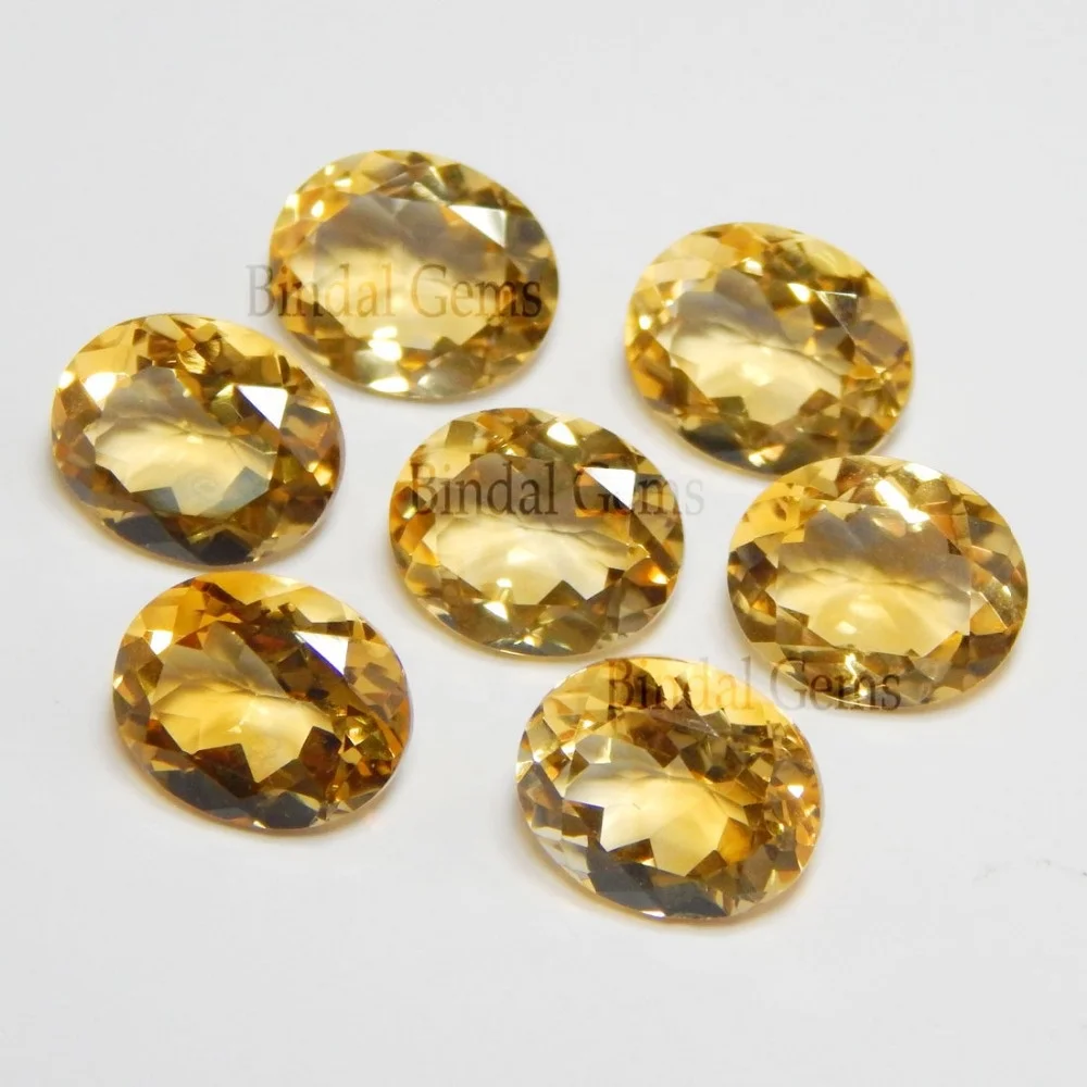 New Arrival Yellow Citrine 9X11 MM Brilliant Oval Cut Loose Gemstone For Jewellery Making