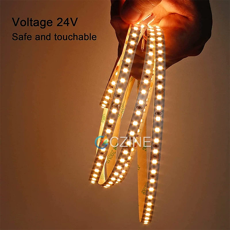 High Lumen CRI70 DC12V/24V 10W LED Strip Tape Light 120leds/m SMD 2835 Flexible Led Strip