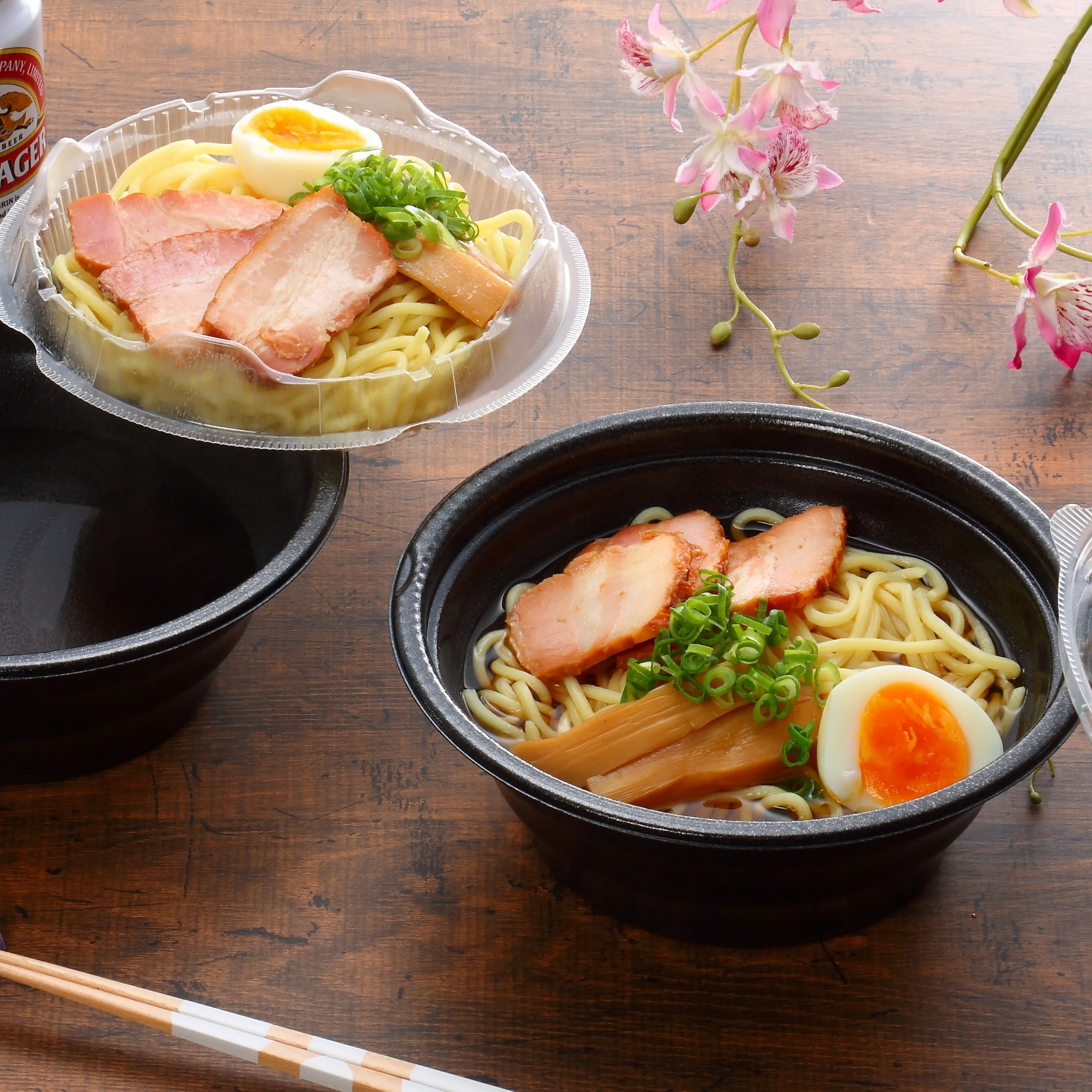 Storage boxes plastic food container take out noodle bowls leakproof Japanese ramen restaurant supermarkets microwave 900 pieces