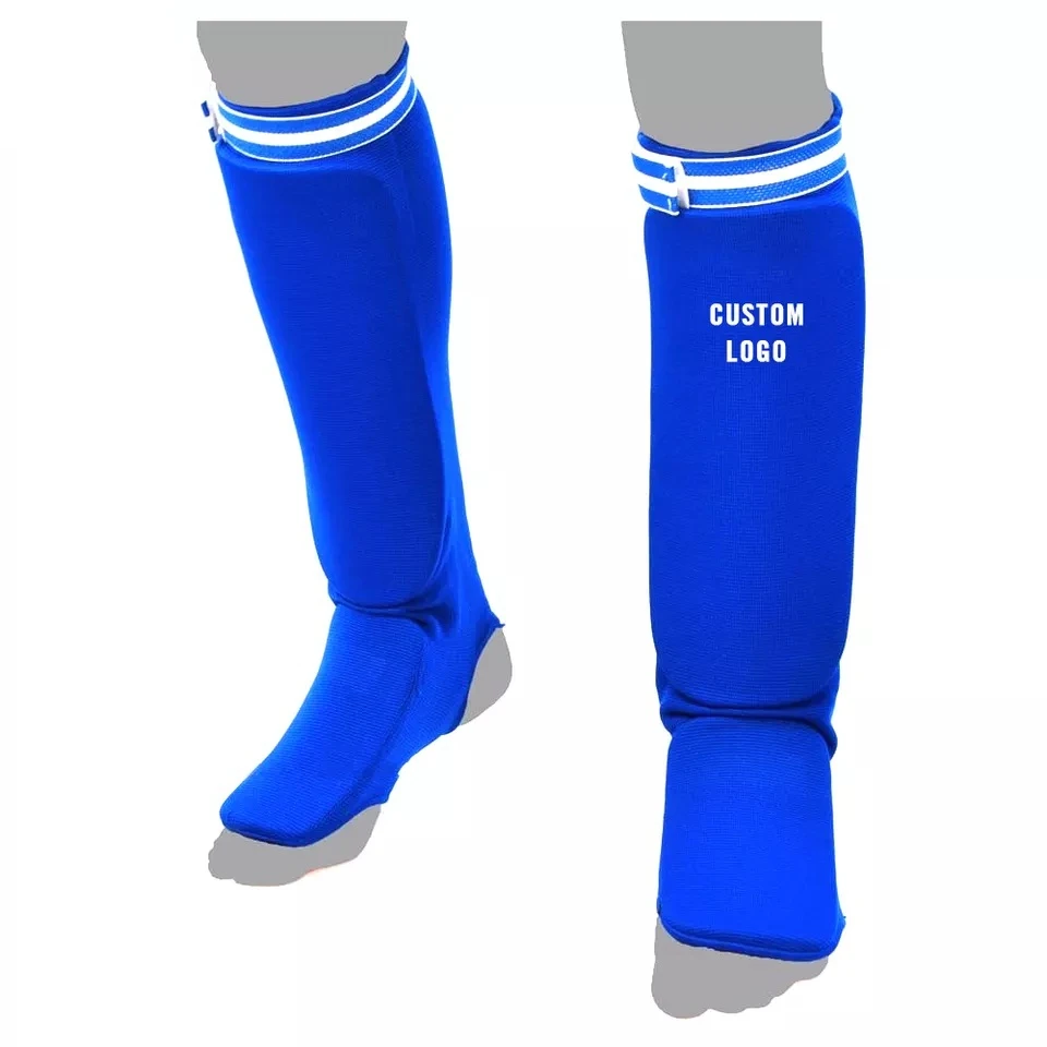 Custom Logo Resistance Cotton Polyester Shin Pads Boxing Shin Instep Guards Training Shin Guards Comfortable