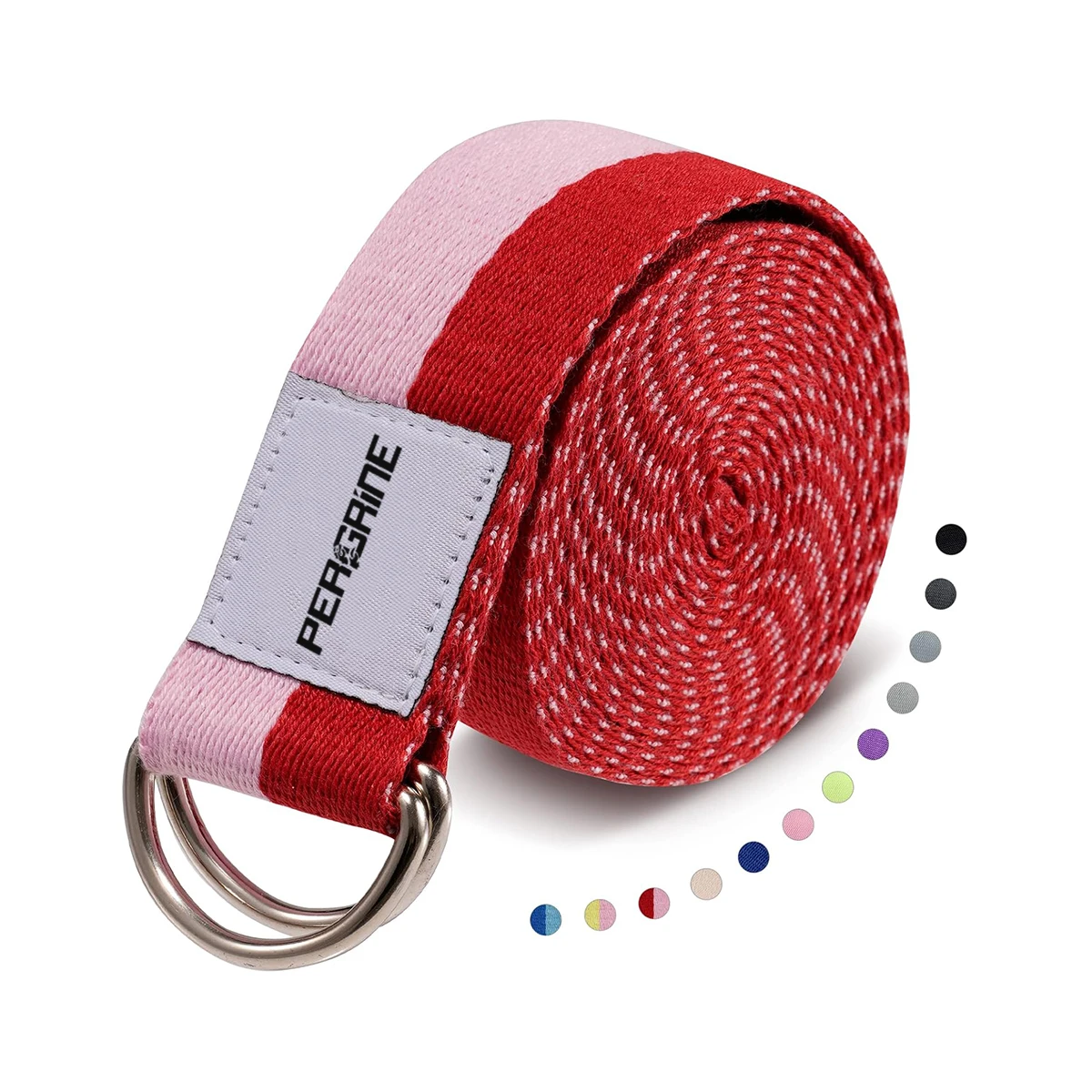 High Quality Neoprene Padded Handle Fitness Yoga Stretching Strap With Loops