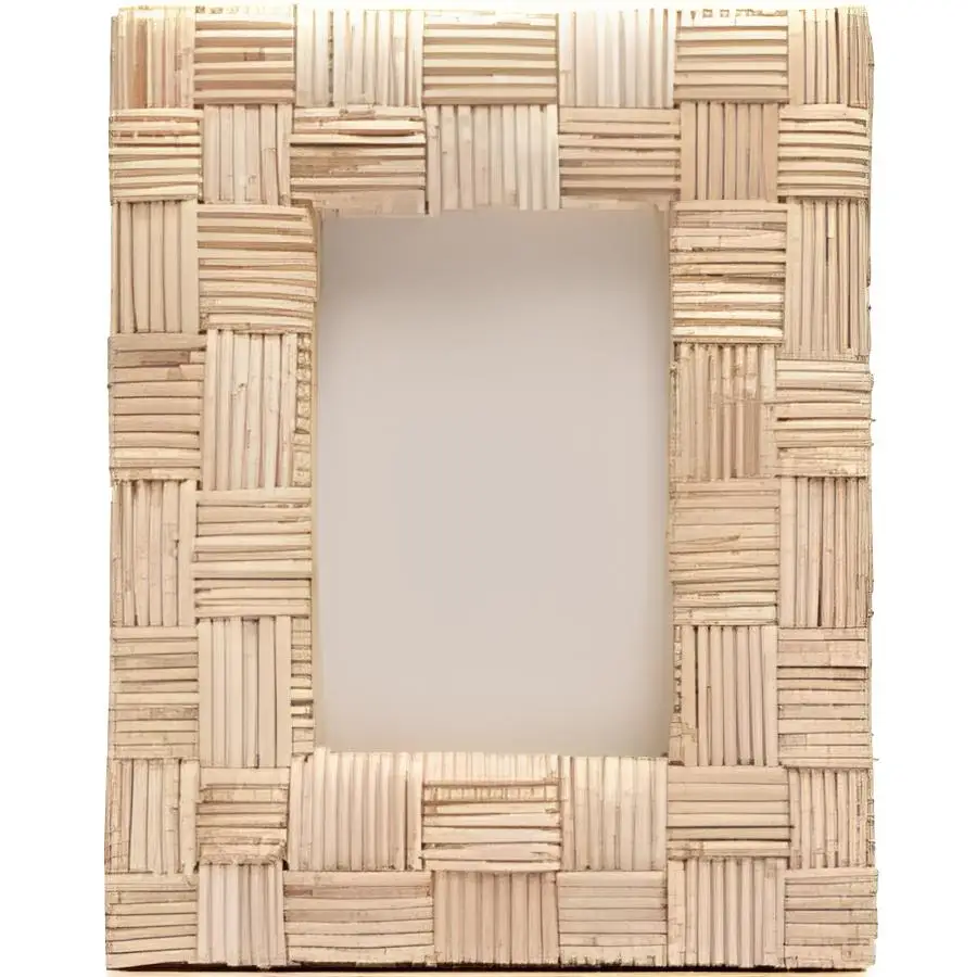Woven Rattan Photo Frame, Natural Home Decor Accessories, Rattan Decor for Table/Desk
