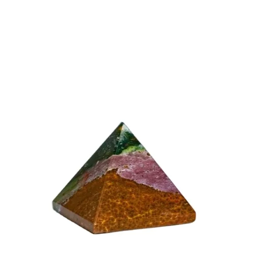 Beautiful Natural Ocean Jasper Crystal Pyramid Wholesale Polished Ocean Jasper Crystal Healing Meditation Pyramid For Sale