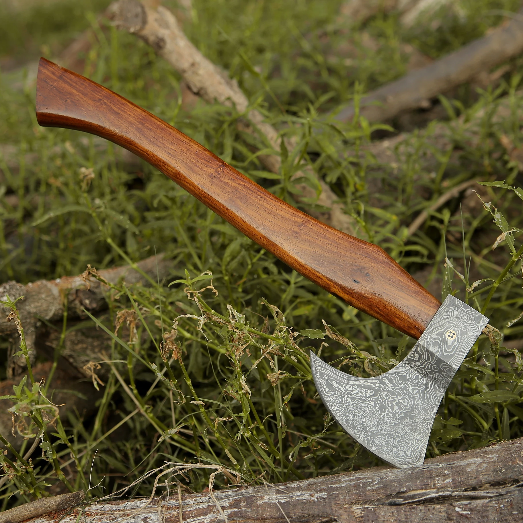 Высококачественная ручная кованая новая деревянная ручка из дамасской стали