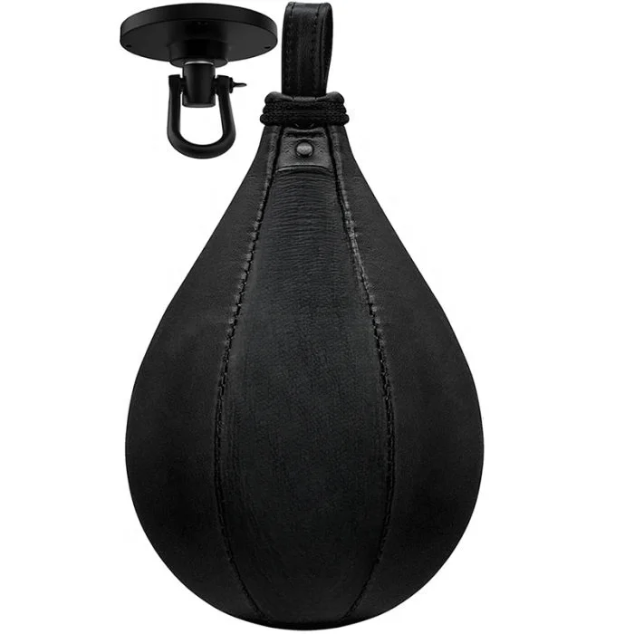 Best Quality Leather Punching Bag for MMA Fitness Martial Arts Kickboxing Boxing Training Speed Ball