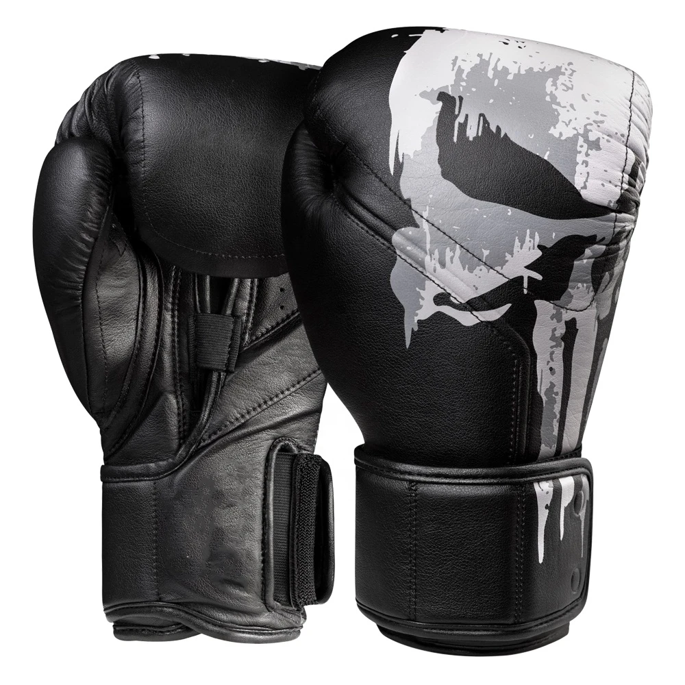 Fashion PU Leather Boxing Gloves for Training Martial Arts New Black Red OEM Logo Thai Color Material Adults People Origin Type