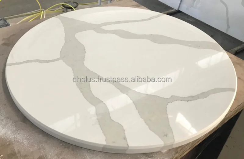 Cut to Size Artificial Stone Quartz Surface For Kitchen Countertops Vanity Island Table