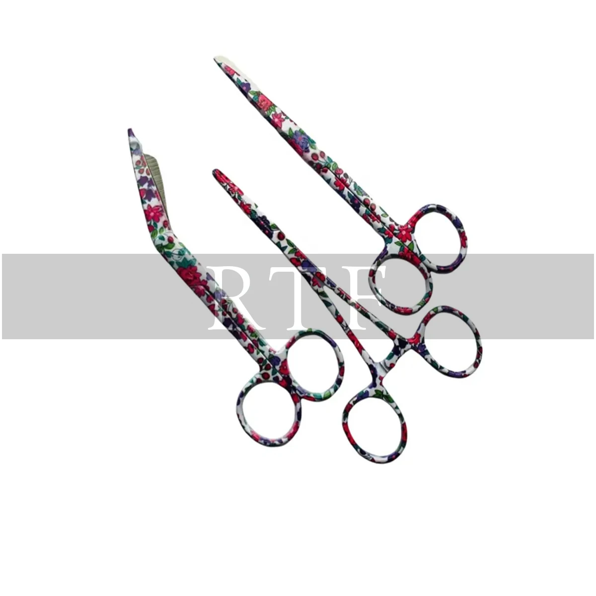 Nurse scissors Set Pink With White Dots Homeostatic Scissor Nursing Care  Medical scissors set for Nurses by Raw To Fine