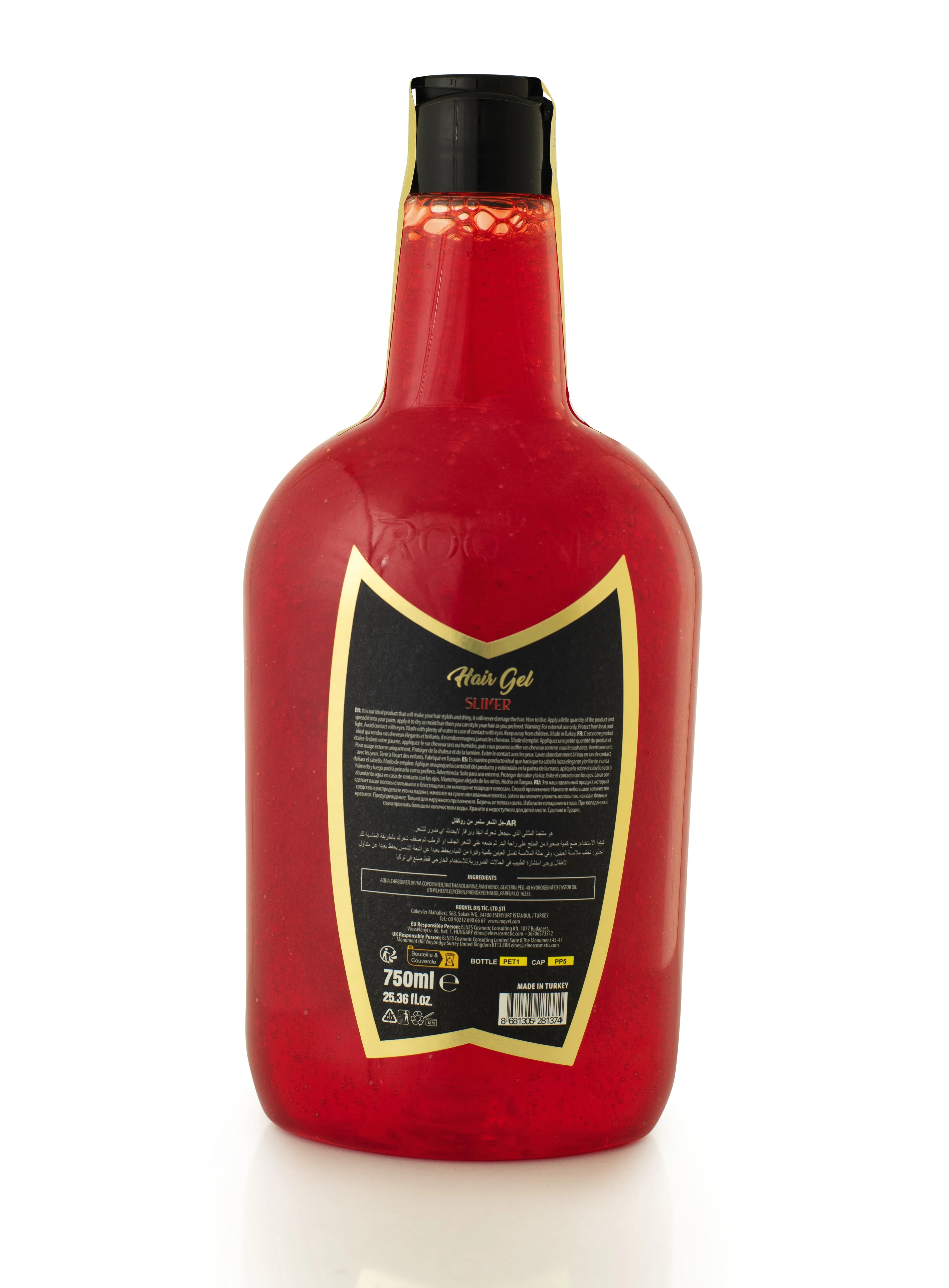 ROQVEL HAIR GEL LONG LASTING EDGE CONTROL STRONG HOLD HAIR STYLING GEL PROFESSIONAL GEL SHINE