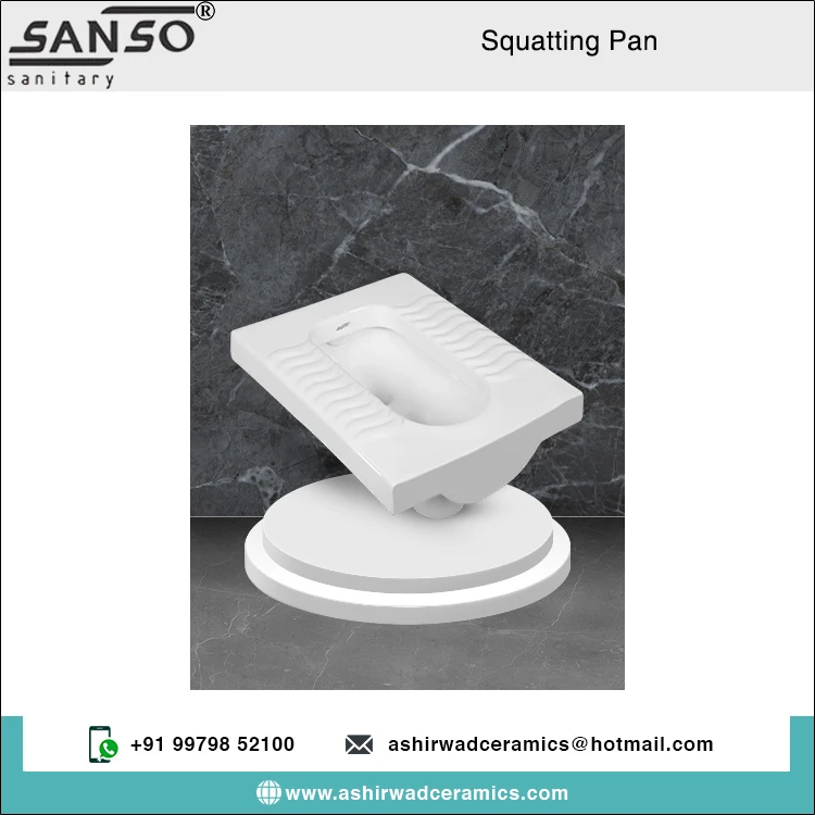 Direct Factory Supply Wholesale Selling 100% White Ceramic Material Best Design Home Use Indian Style Squat Pan Toilet for Sale