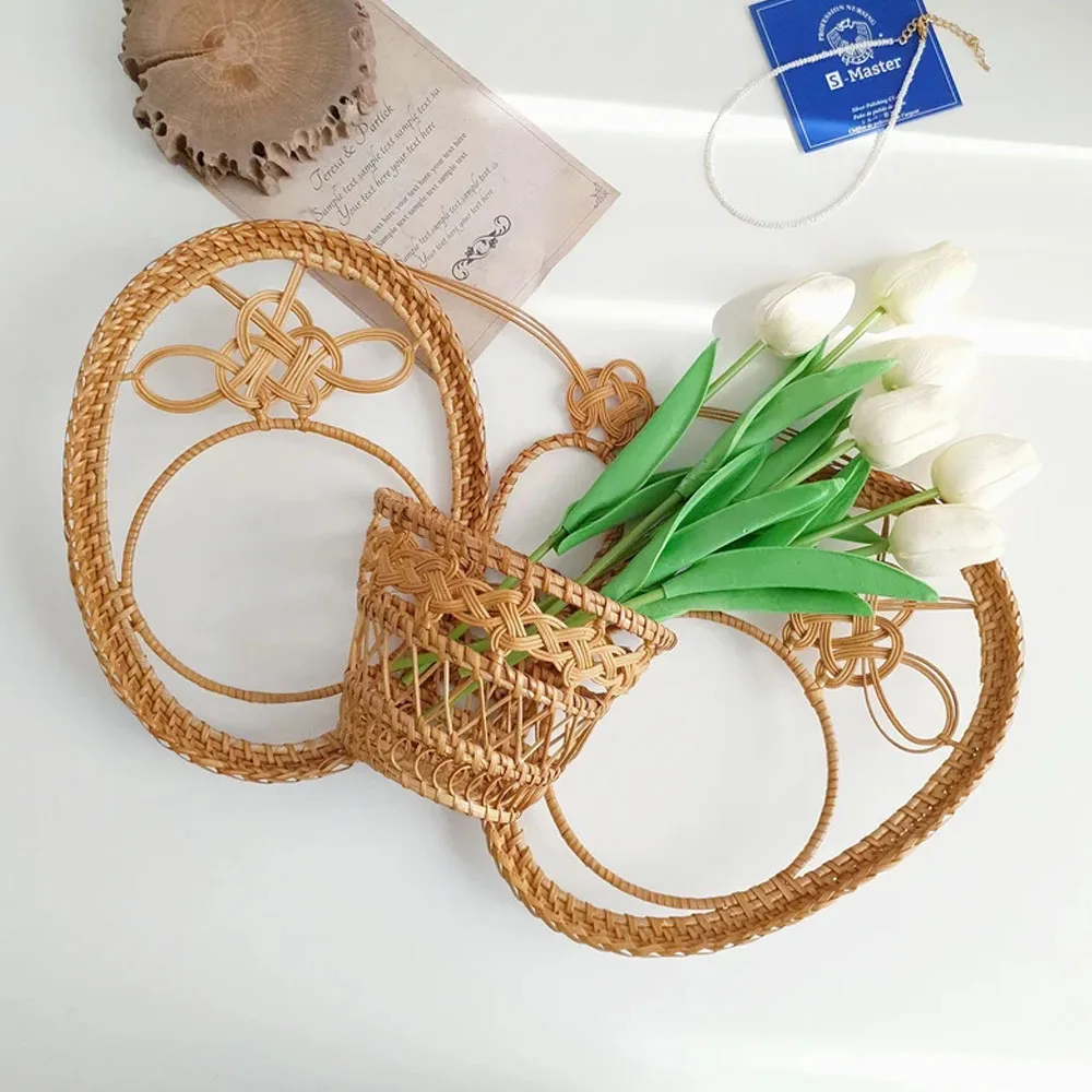 Butterfly wall baskets Rattan wall hanging flower, Wall Decorations Hand woven vintage fruit basket decor home Vietnam Supplier