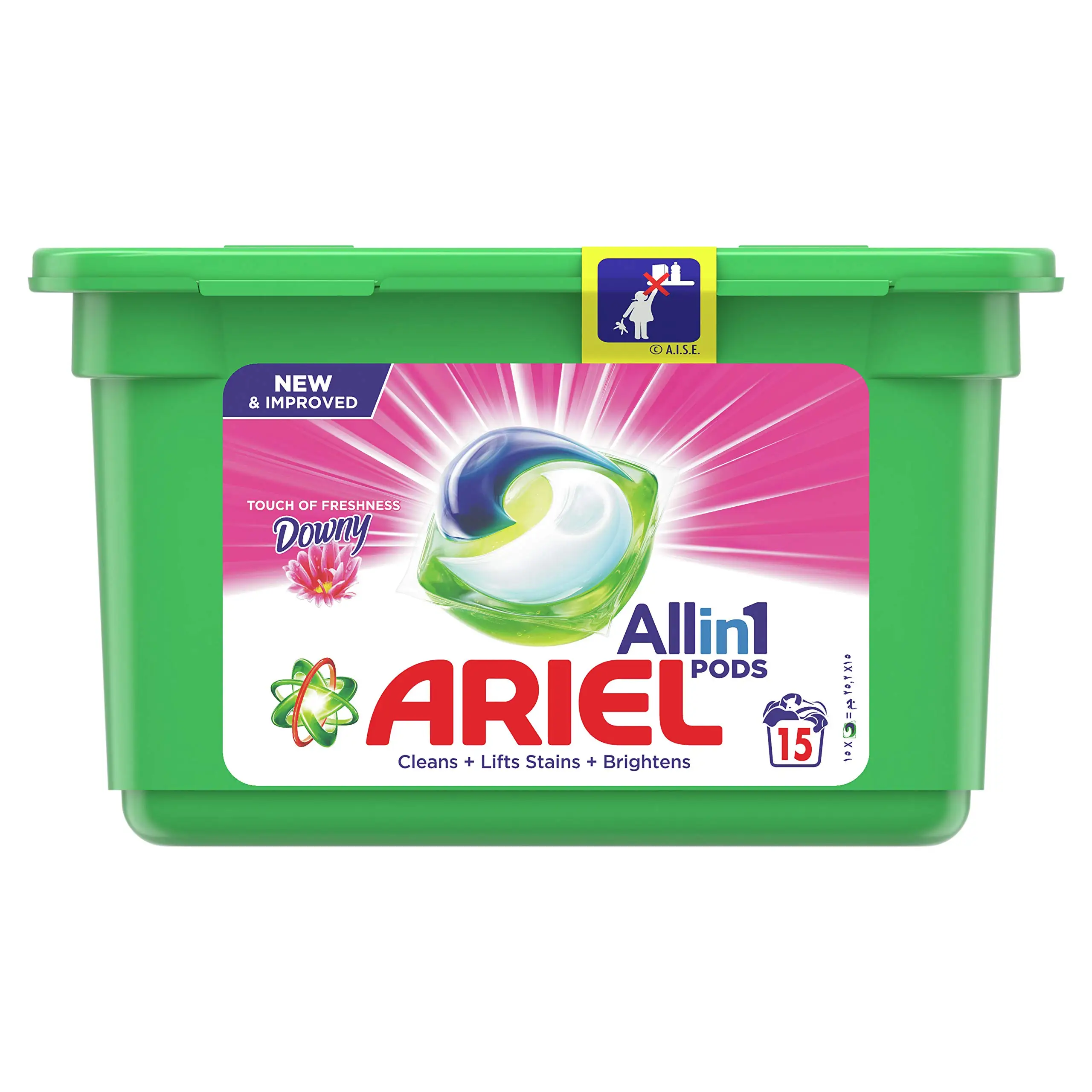 Cheap Ariel All In1 Pods Tub Plastic X1 477G Laundry Detergent 15 Capsules/Ariel washing powder detergent