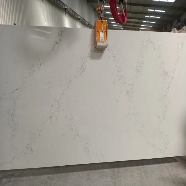 2023 Best selling Quartz Statuario Classic White polished slab for home Flooring and Kitchen wall at Cheapest Price