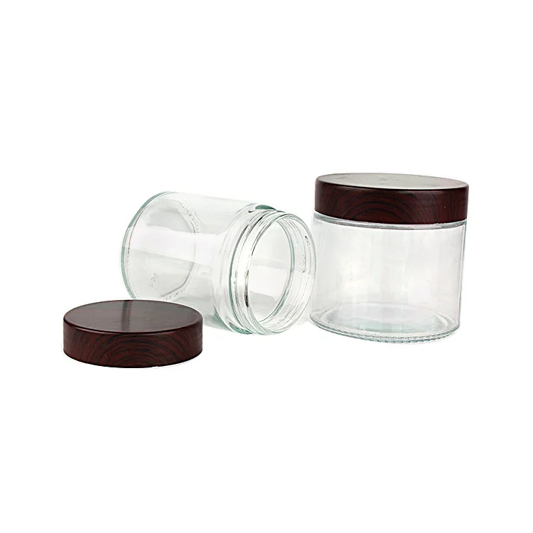 250ml 260ml 250 ml Airtight Storage Round Large Glass Jar with PP screw lid for cosmetic bath salt hair mask packaging container