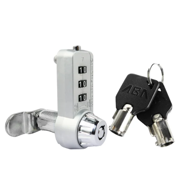 Keyless 3-Digit Combination Locker Lock for All Types Zinc Alloy Cylinder for Outdoor Cabinets and Gym Furniture Use