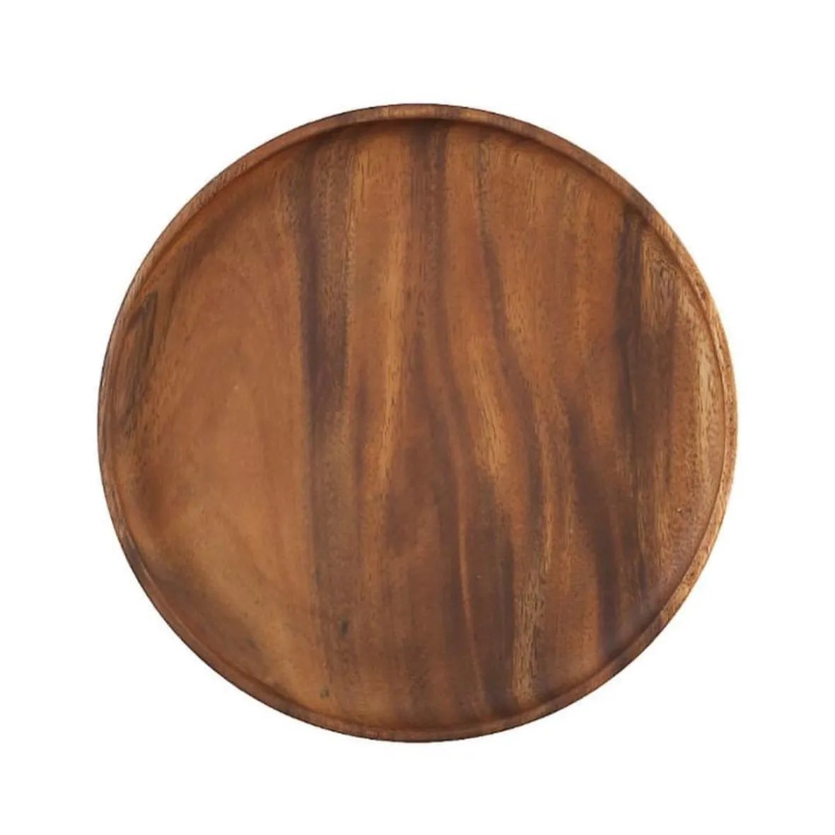 Handmade plates high quality round wooden plates set dishes for food and fruits salad bowls indian serving horn bowls