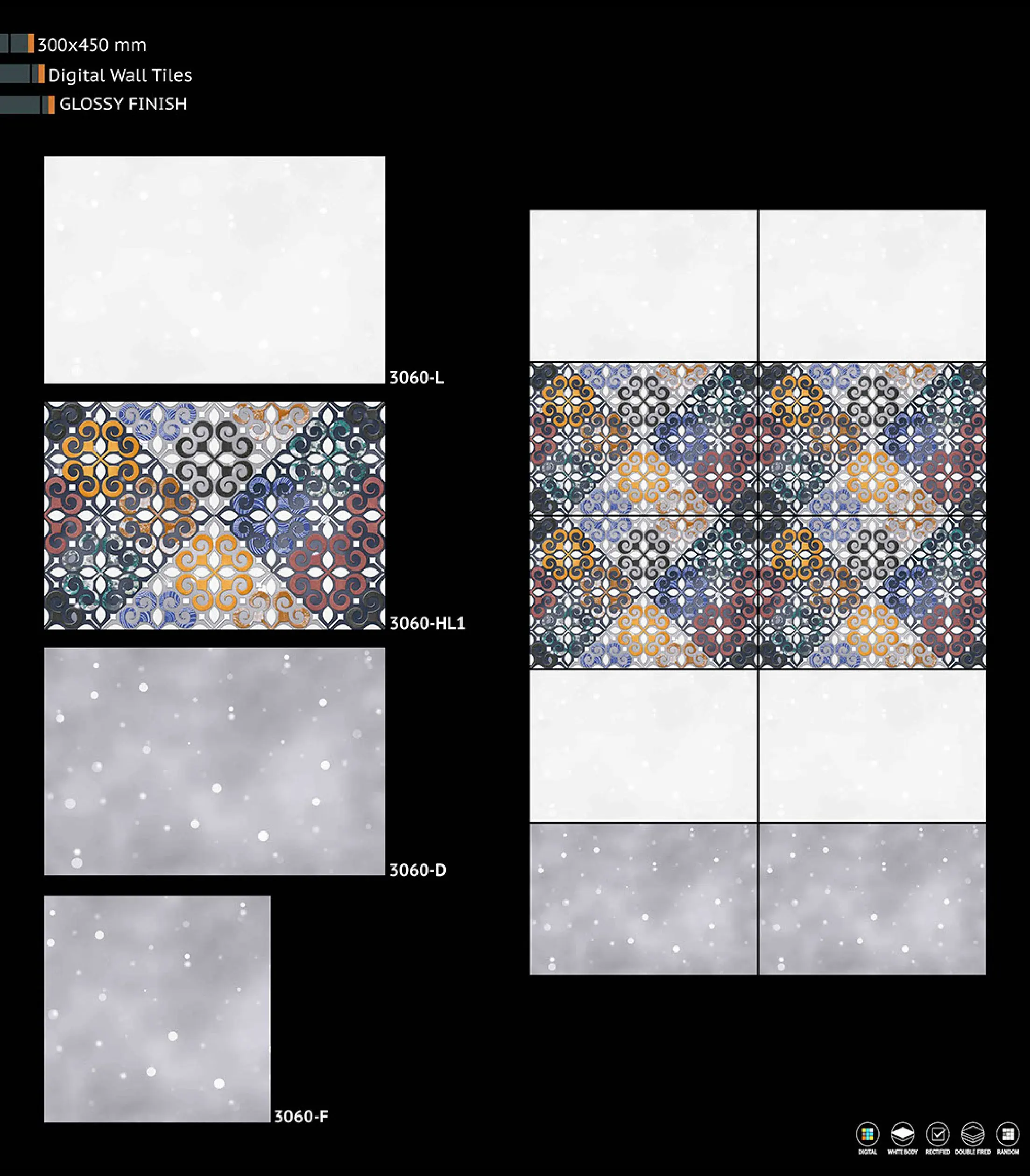 CERAMIC WALL AND FLOOR TILES 300X450mm FOR BATHROOM AND KITCHEN WALL GLOSSY AND MATT SURFACE FINISH MADE IN INDIA