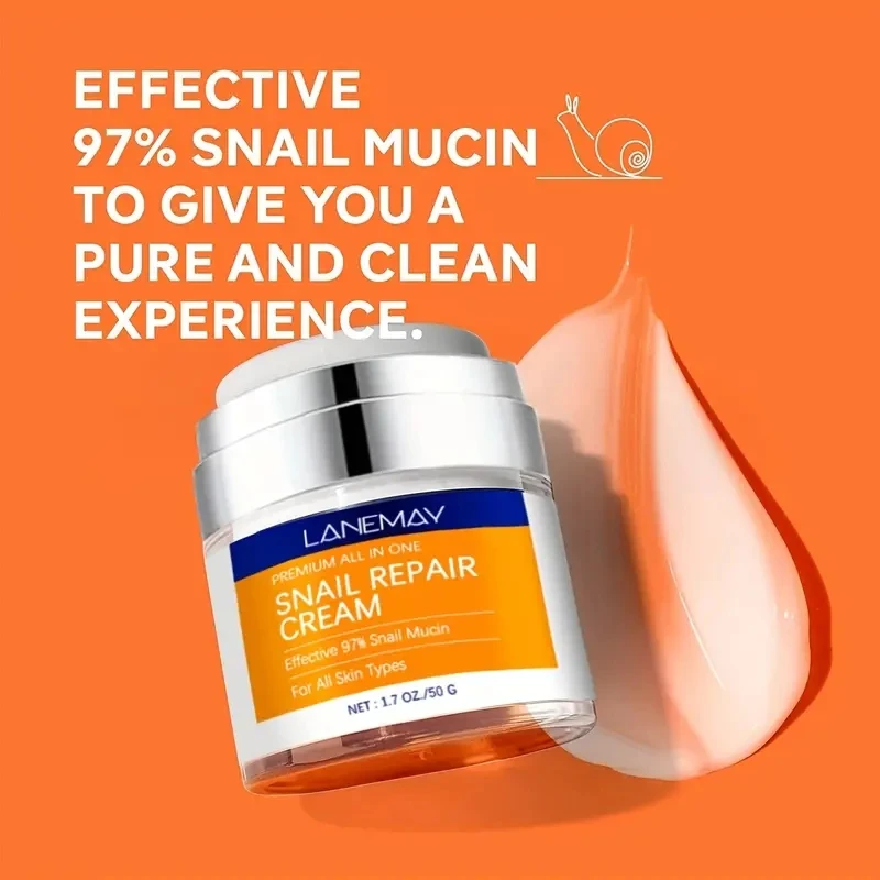 Advanced Korean 97 Snail Mucin All in one Cream Hyaluronic Acid Anti-Aging Face Moisturizer Snail Facial Cream For all skin