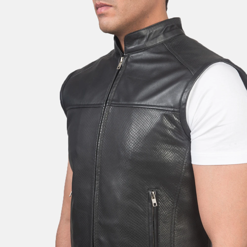 Motor bike Good Quality 100% Leather Made Fashion Vest Reasonable Price Men Clothing Leather Vest