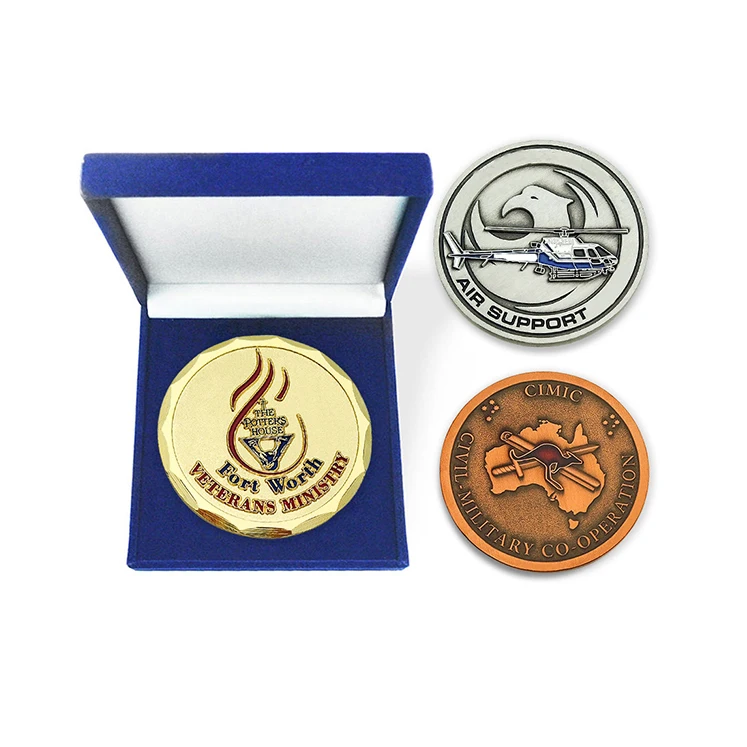 Maker cheap wholesale gold plated enamel blank custom logo commemorative collections challenge coin
