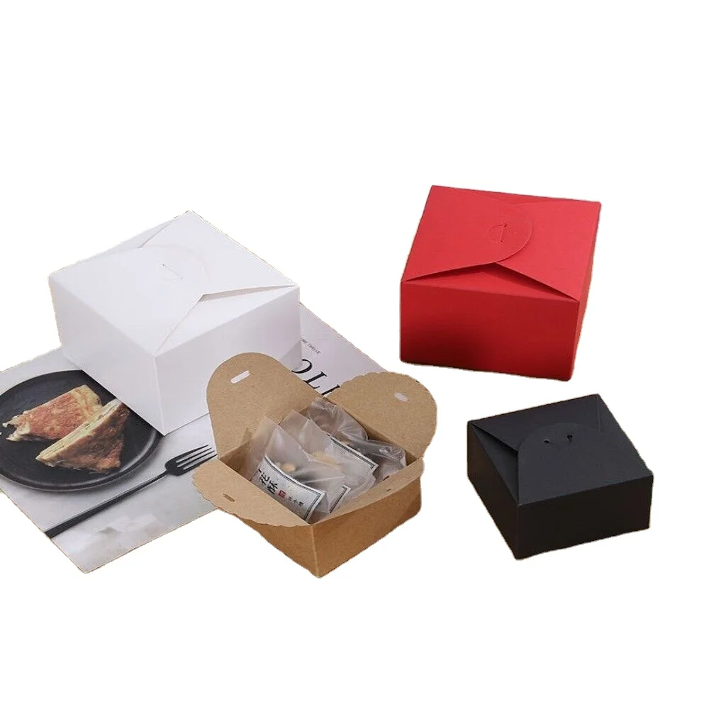 TRIHO TRb-1166 Kraft Paper Gift Package Square Packaging Tags for Candies and Crafts Matte Finish Embossed Cardboard Material