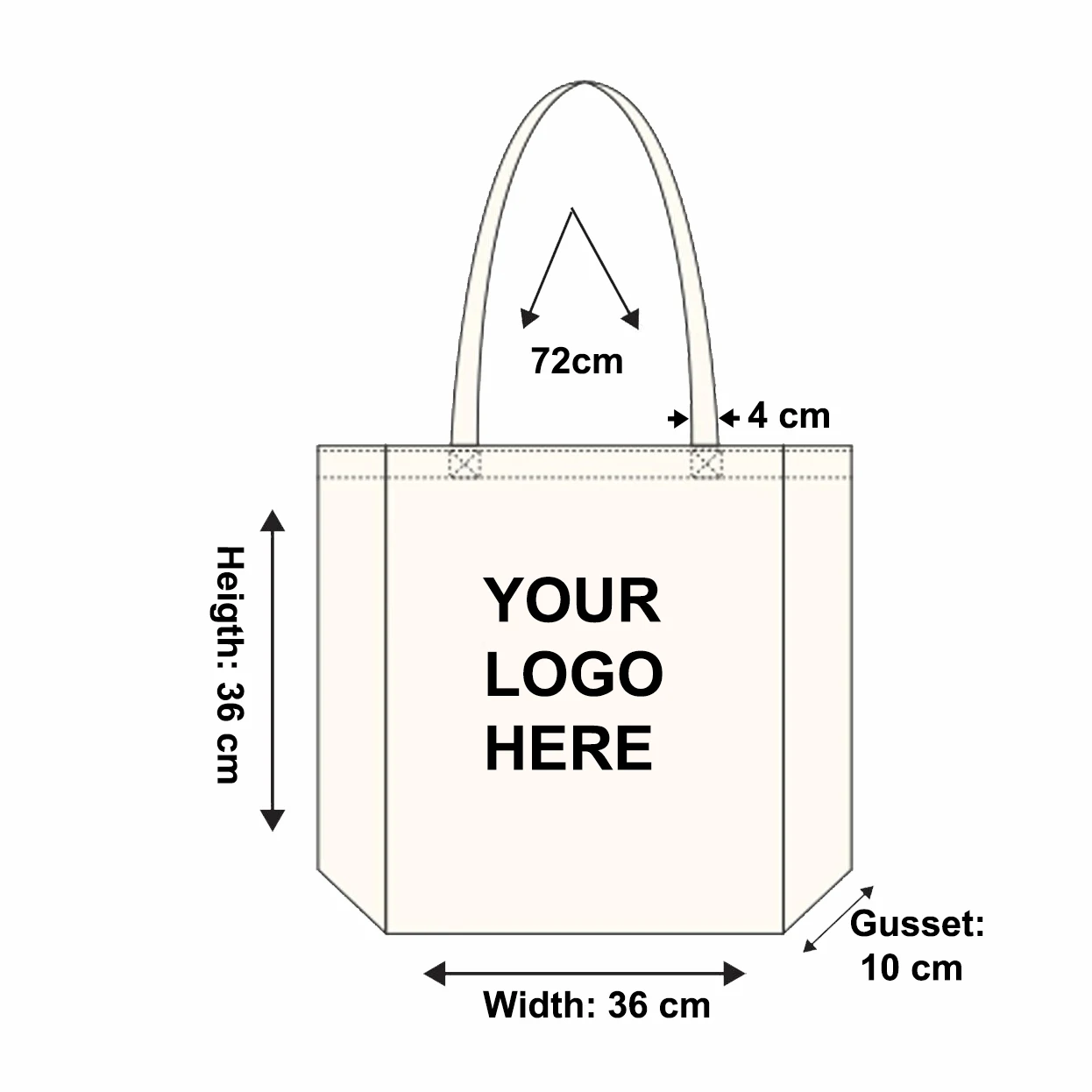 Customizable 100%Cotton Totebags fabric bags for Women with Your Customized Logo and Brand OEM Service
