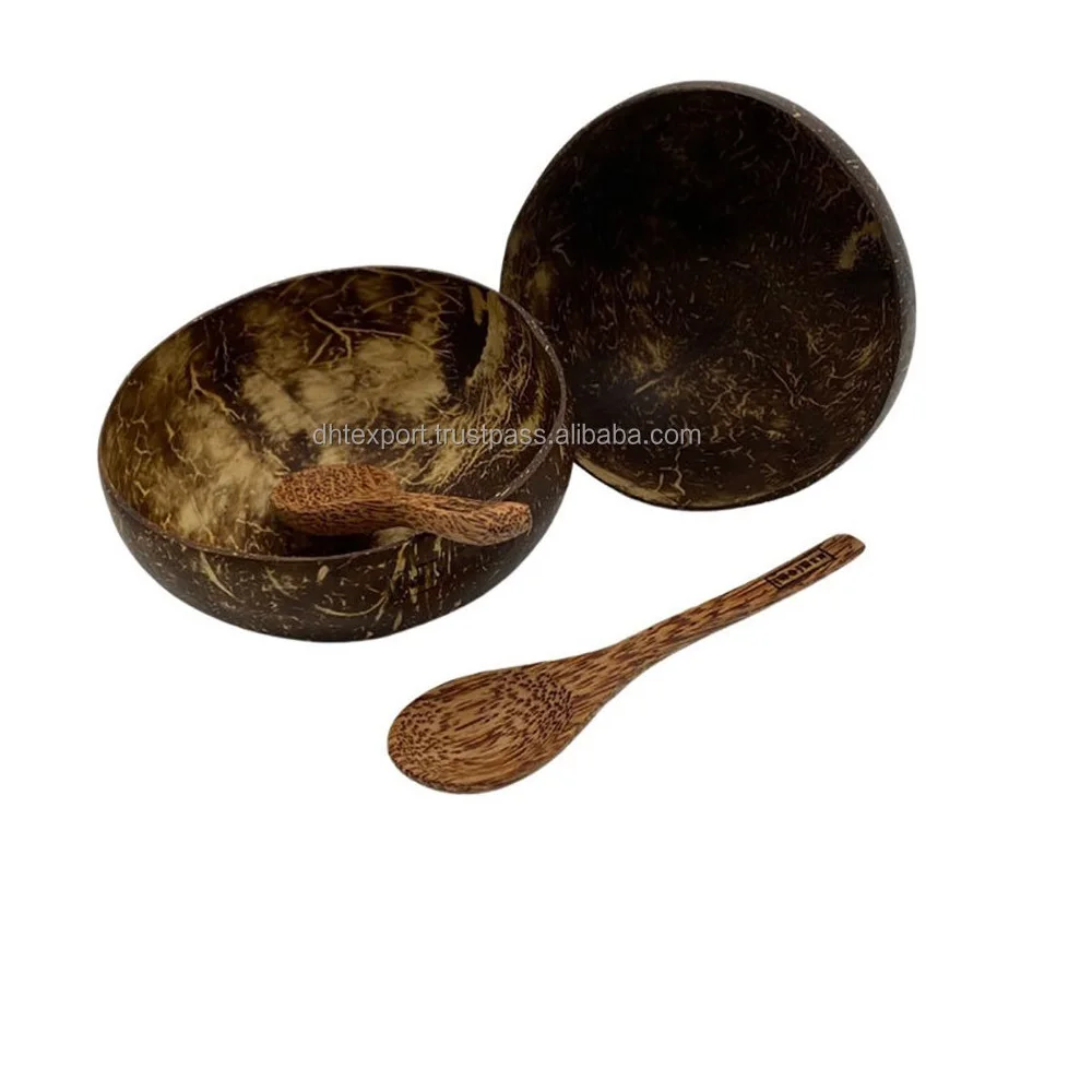 Coconut bowl set new design wholesales in Vietnam for fruit dinnerware