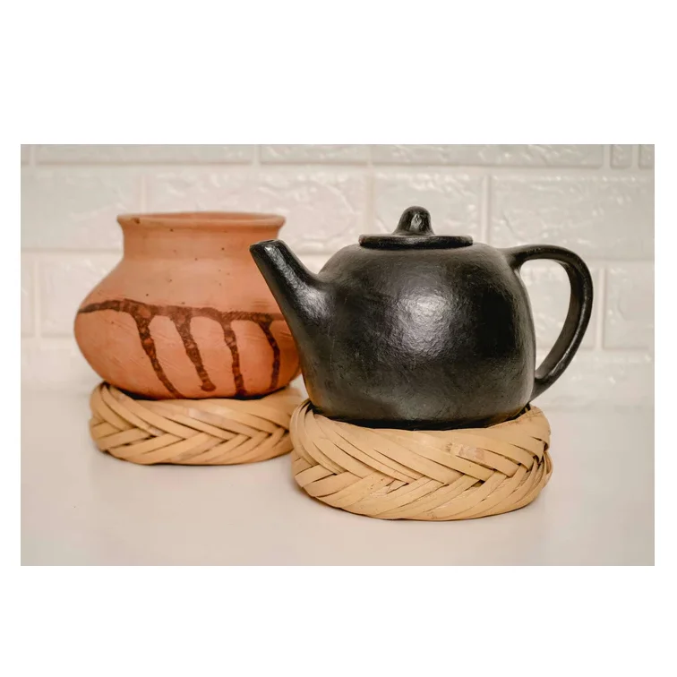 Round Trivet (3 PCS Set) Pot MAT, Side Table Mat, Machine Washable Small Place Mat for Casserole for Dining Table