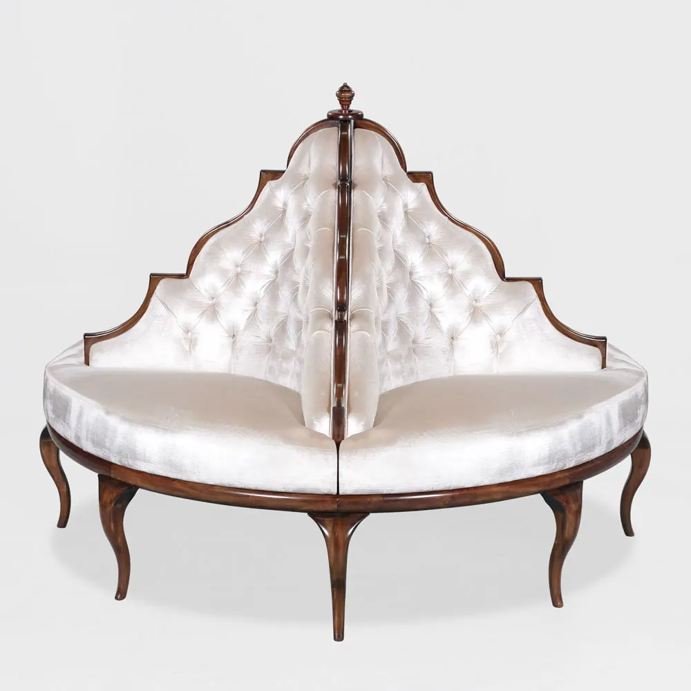 Vintage Classic Royal Luxury Teak Mahogany Wood Sofa Chair Set Hand Carved Artistic Furniture for Living Room Hall Villa School