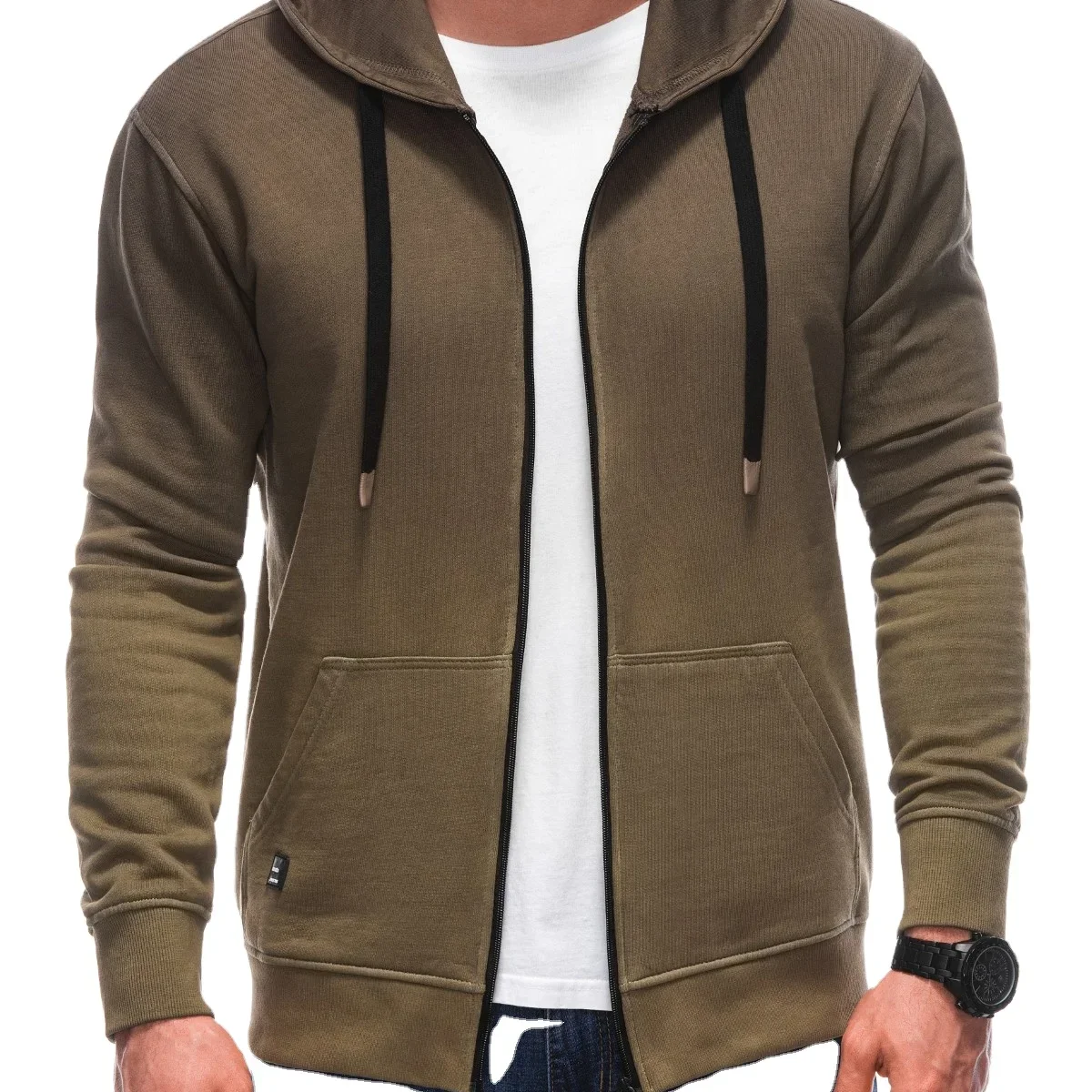 Custom Design 100% Cotton French terry Heavyweight Men Hoodies Pakistan Manufacturer Oversized Drop Shoulder Full Zip Up Hoodie