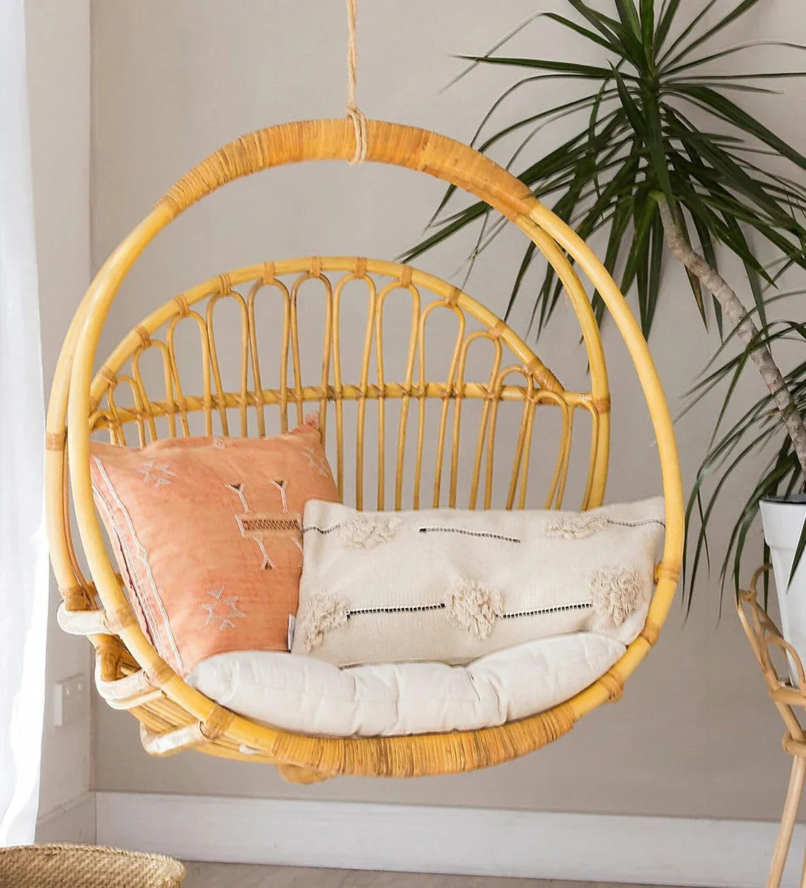 Handmade Rattan Hanging Swing Wicker Swing Hanging chair Home interior swing
