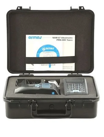 Breath Alcohol Tester NAM-07 with Wireless Bluetooth Printer Professional Breathalyzer Evidence Class