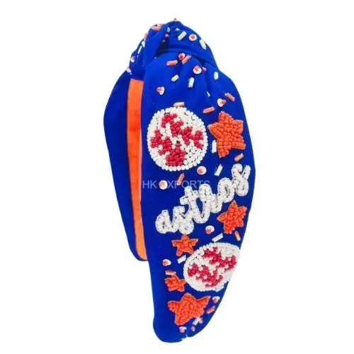 Astros Pride: Beaded Headband - Show Your Houston Astros Spirit