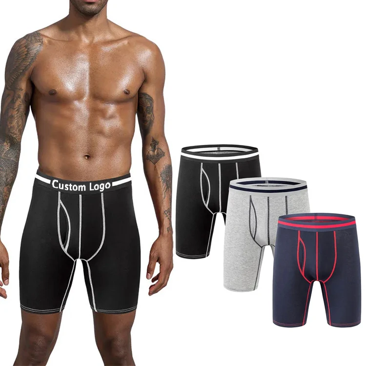 Мужские спортивные эластичные трусы-боксеры высокого качества с логотипом на заказ дышащие 8 дюймов мужские производитель