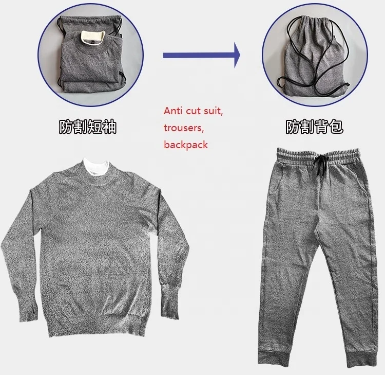 compassarmor Armored PE anti cut fabric cut resistance cloth  polyester fabric cut grade ANSI A2 WOVEN FABRIC