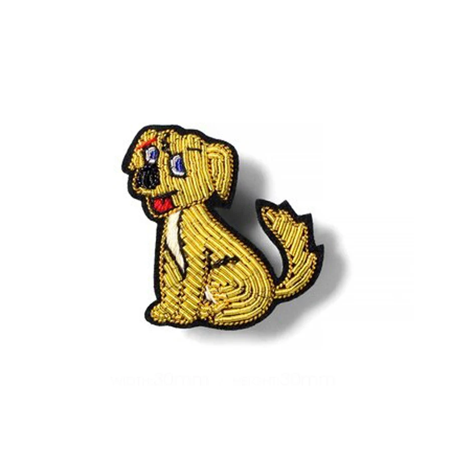 Hand embroidery Fashion Badge for DIY bag coat shoes brooch DOG