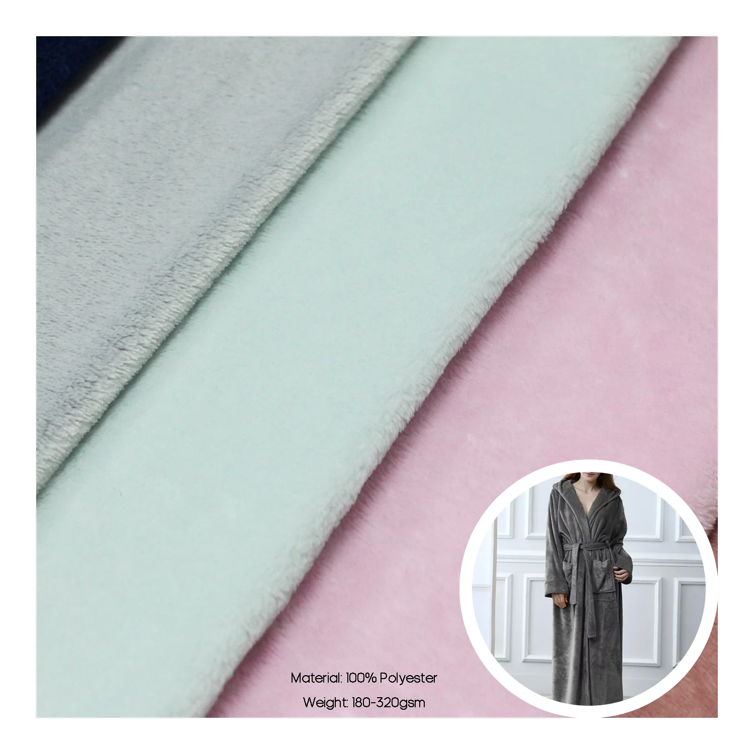 2024 Hot New Products One/ Both Side Brushed 100%polyester Flannel Fleece Fabric