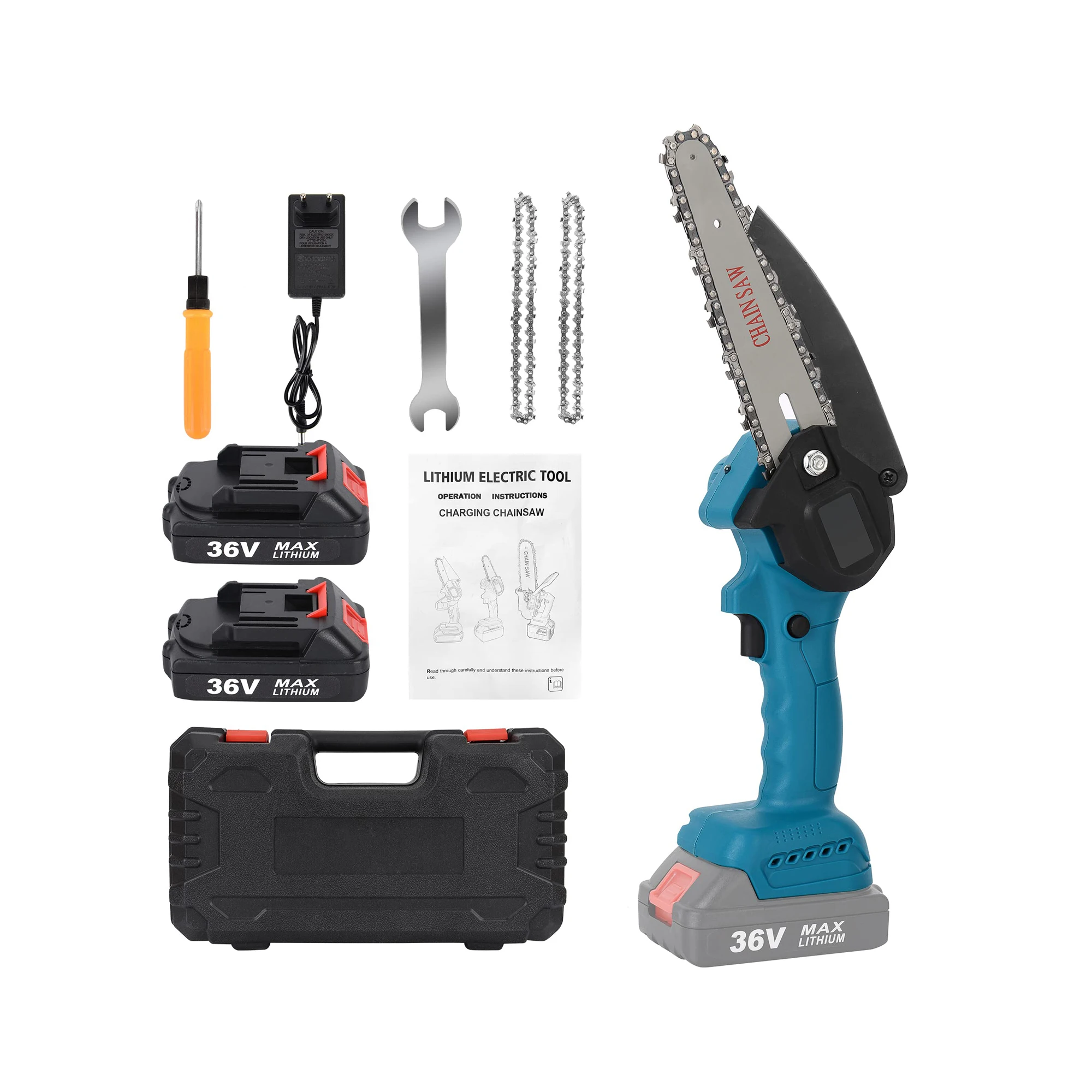 Household One-hand Mini Chainsaw 6 Inch 36V Cordless Mini Electric Chain Saw Machine Price