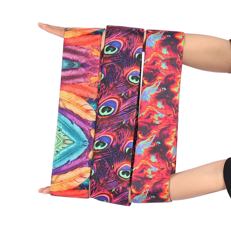 Customization Pattern Fabric Hip Resistance Booty Band Personalized Logo Booty Shaping Bands