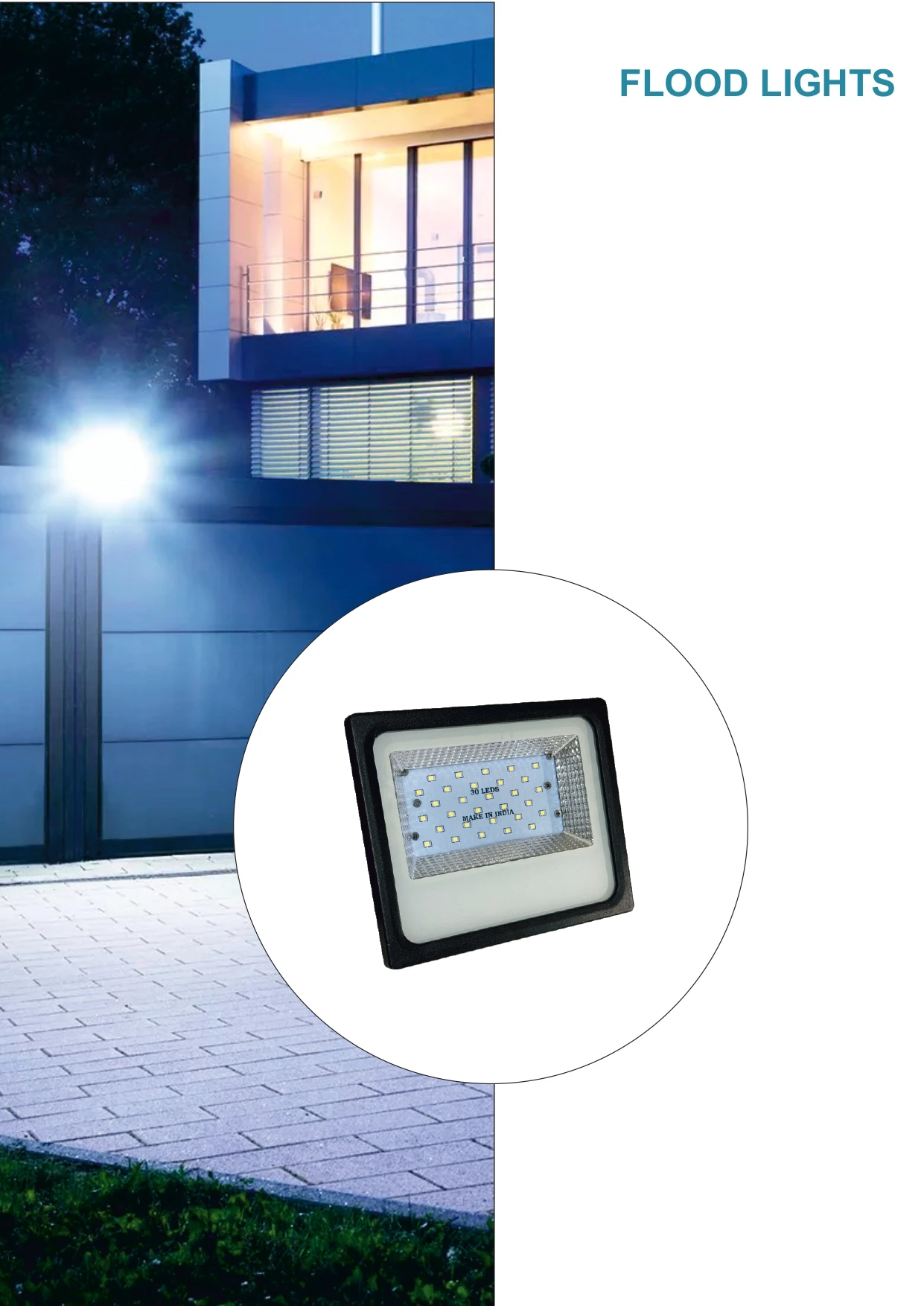 Wholesale quantity OEM by Indian supplier of LED Flood lights with IP65 50W power capacity for Highway Garden Road Warehouse