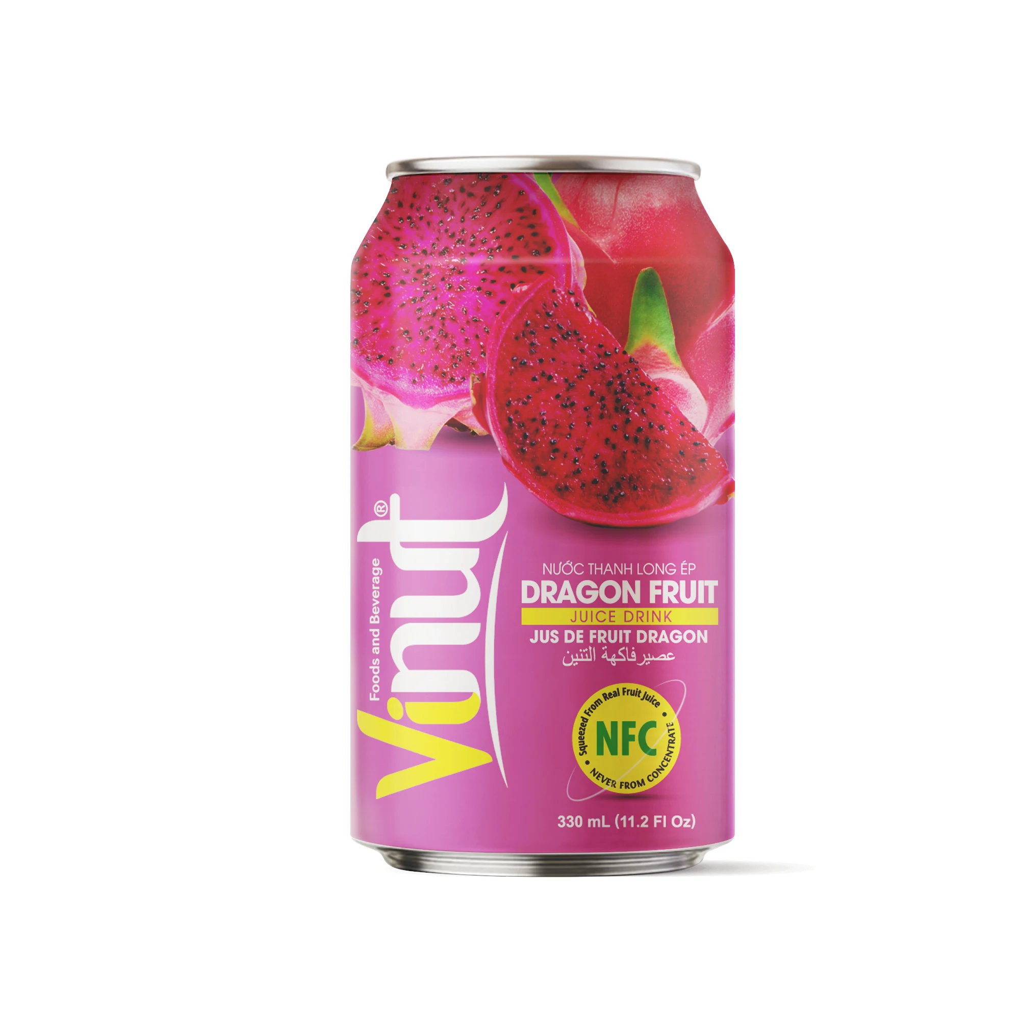 VINUT 330ml Premium Quality Dragon Fruit Juice Refreshing Taste Real Ingredients Mixed Dried Puree Vietnam Factory OEM ODM